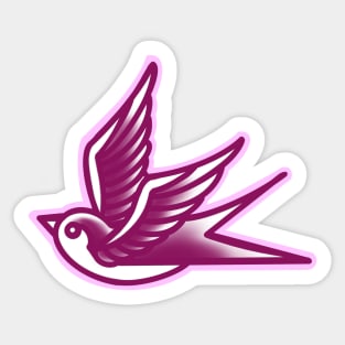 tattoo swallow pink Sticker